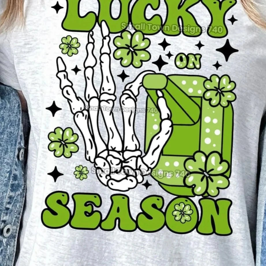 DTF Transfer Lucky Season Skelly Leprechaun Saint Patrick's Day