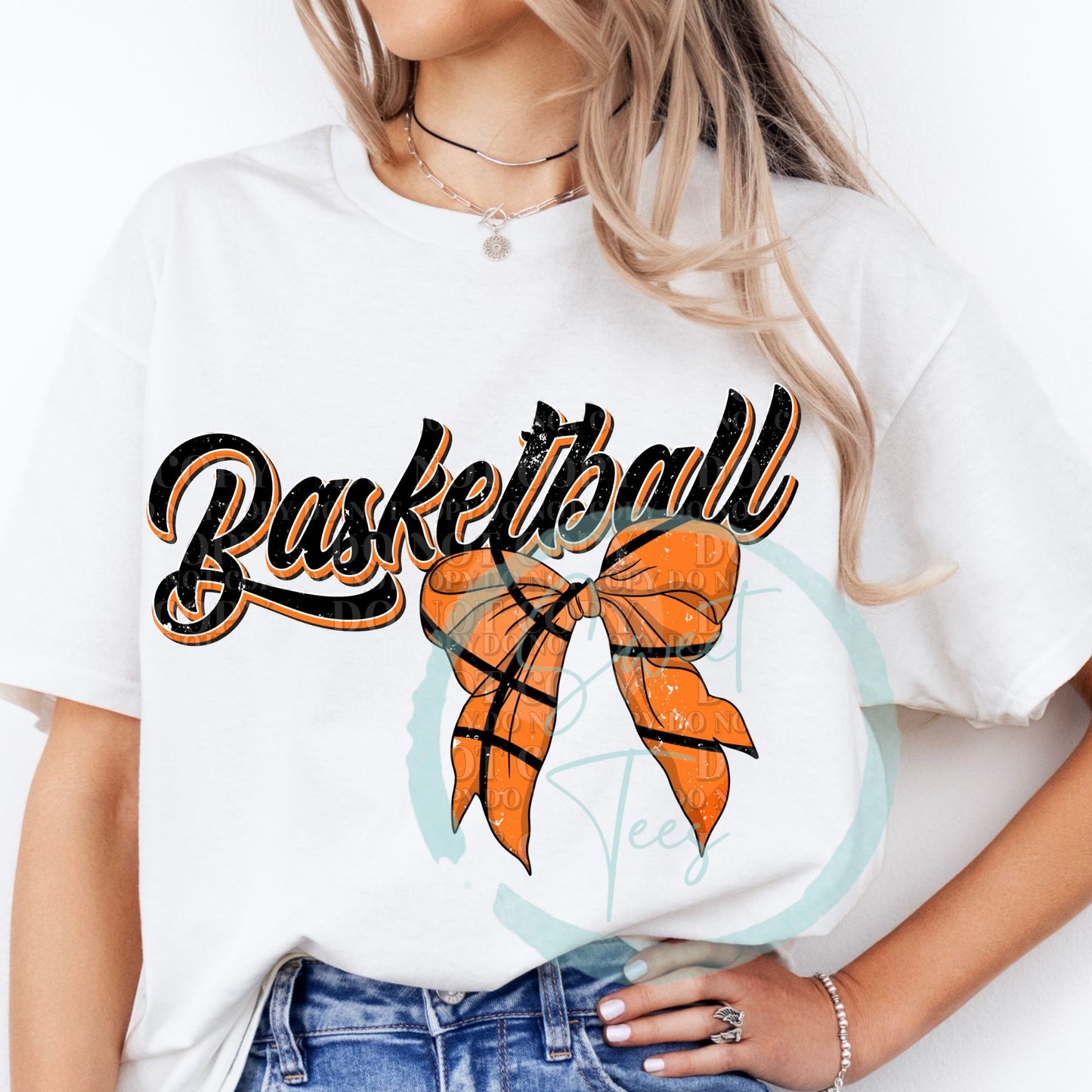 DTF Transfer Basketball Bow