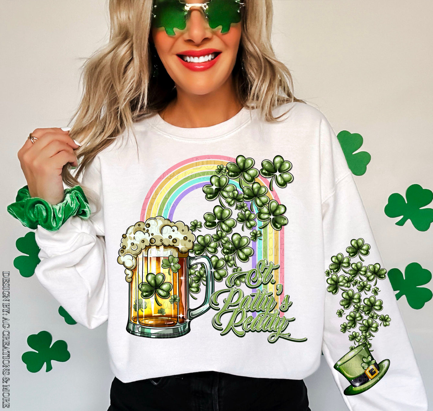 Crewneck Sweatshirt Sweater Saint Patty's Ready