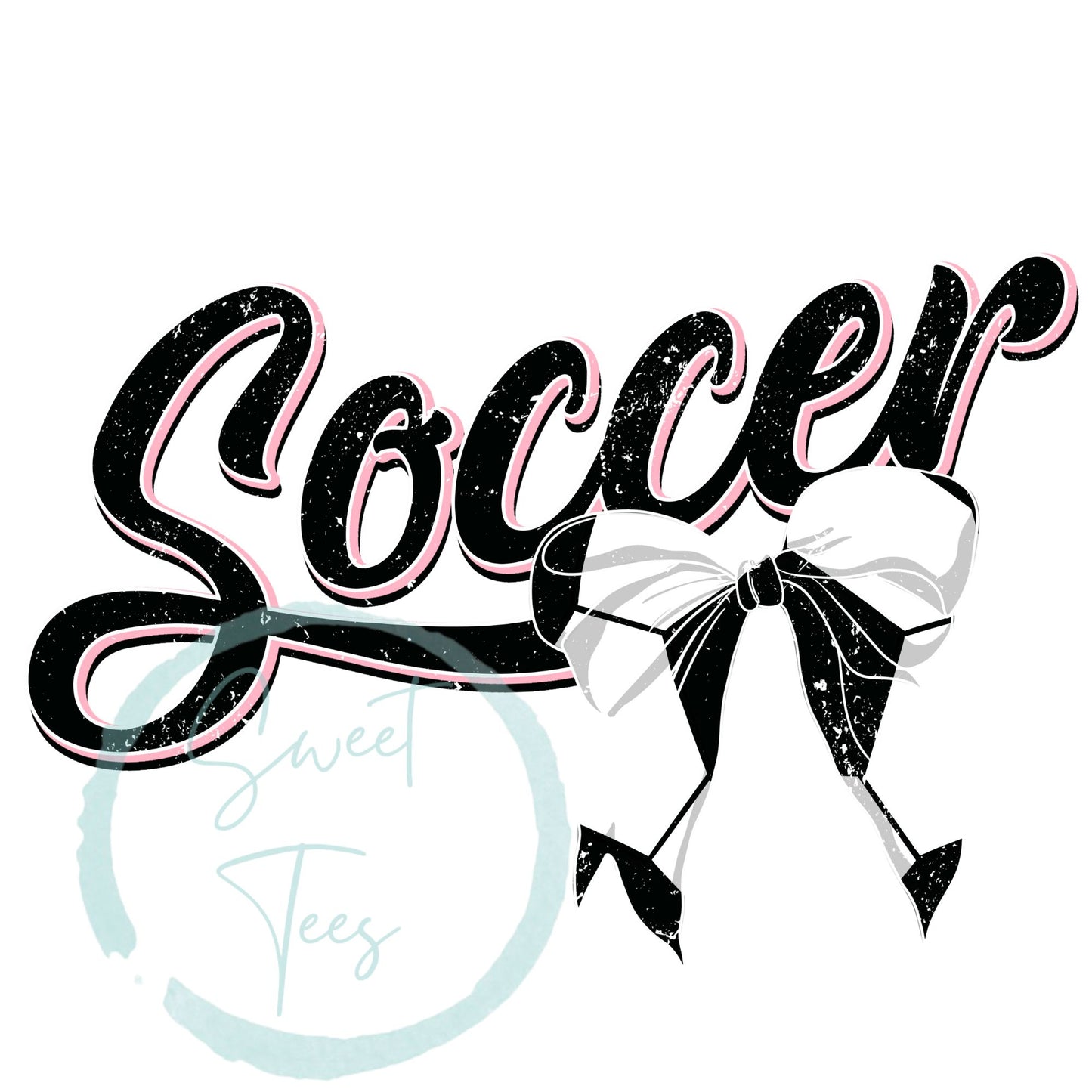 DTF Transfer Soccer Bow