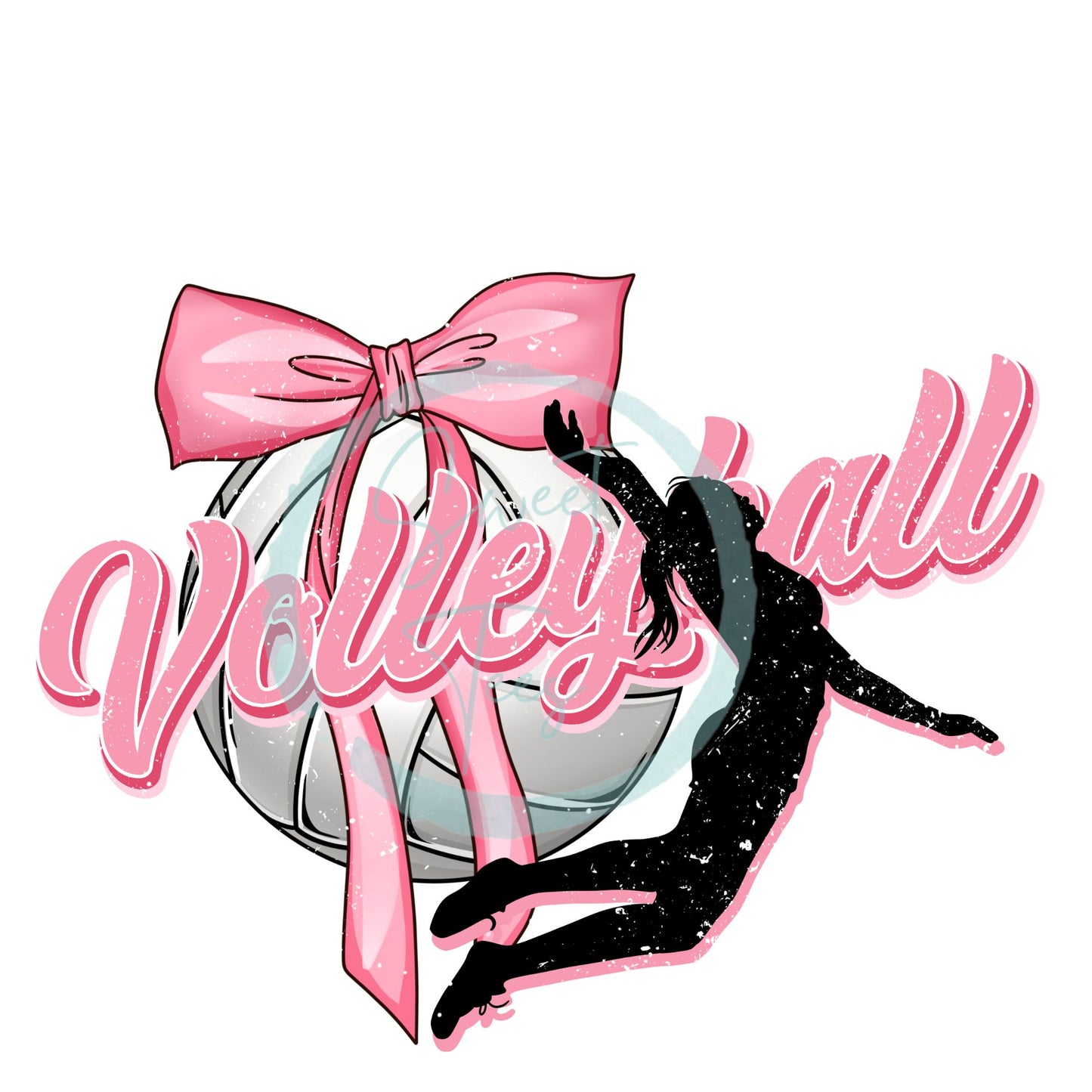 DTF Transfer Volleyball Bow