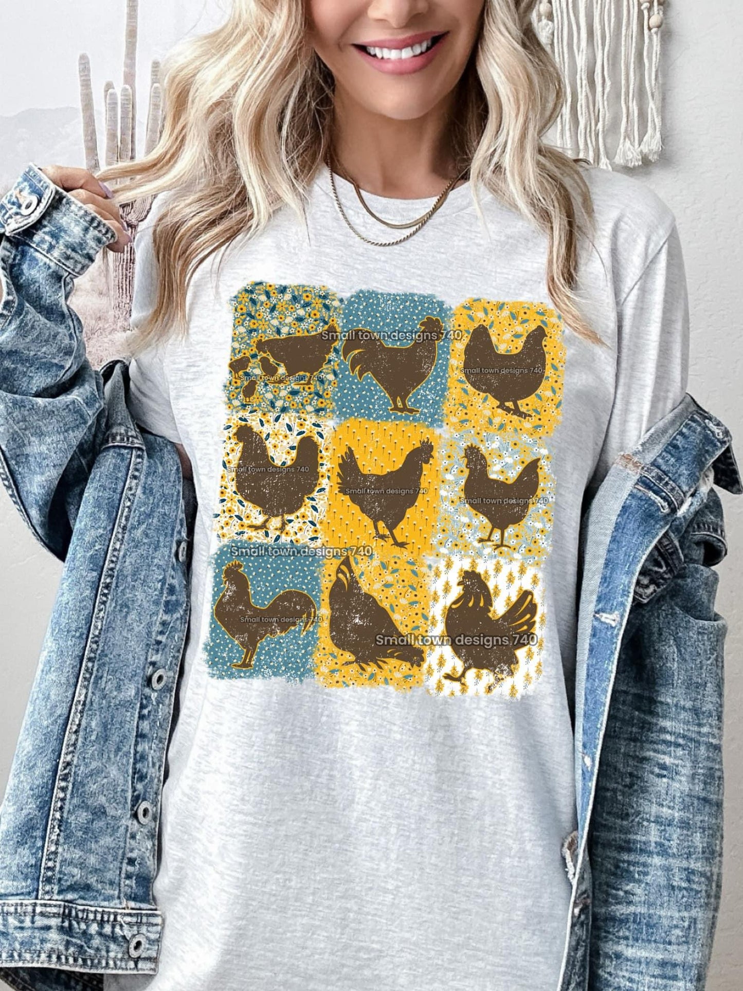 T-shirt , Farm Animal Quilt tshirt, Cow, Chicken, Bunny, Horse T-shirts