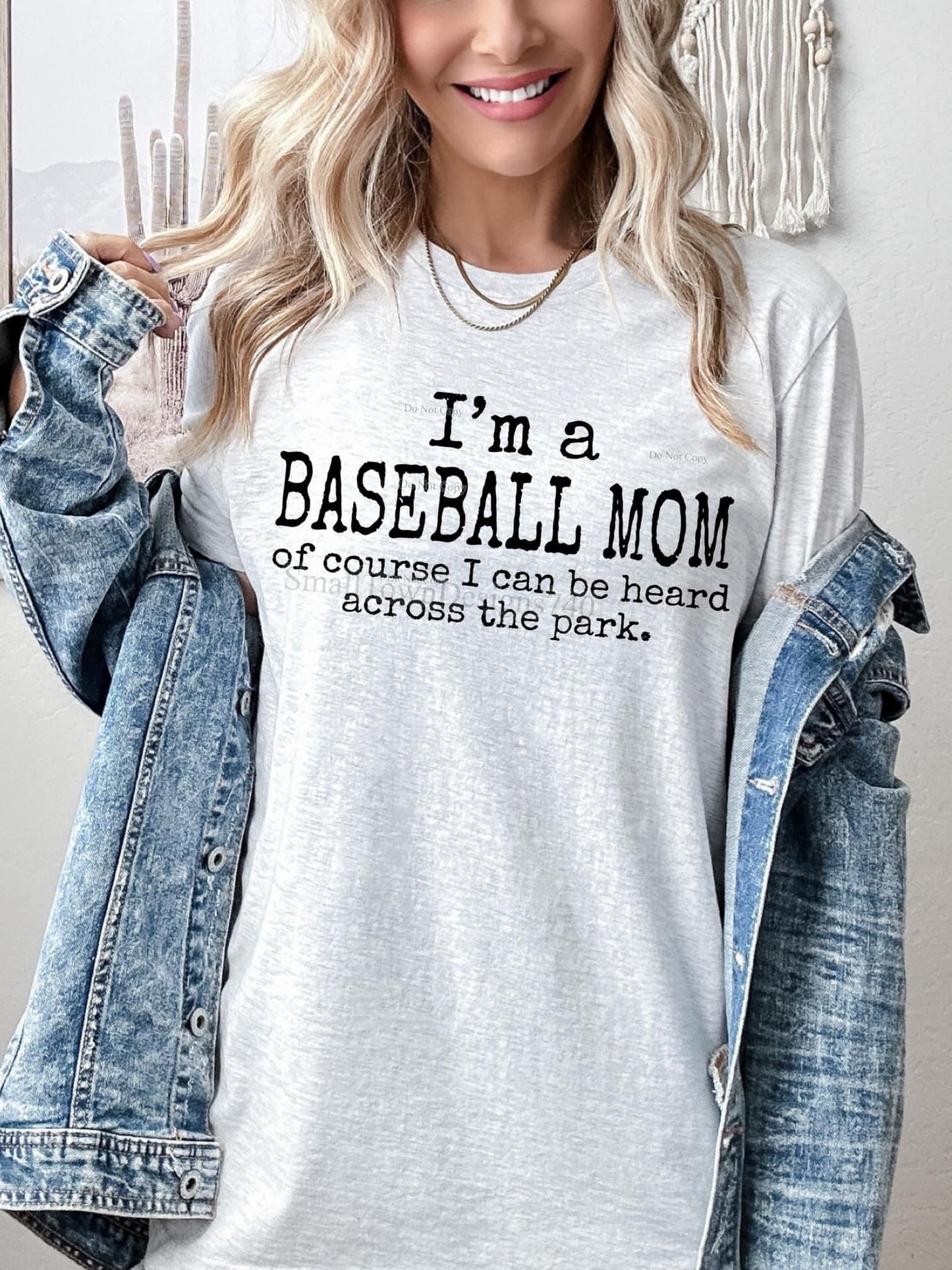 Crewneck Sweater Sweatshirt or T-shirt I'm a Baseball Mom of course I can be heard across the park
