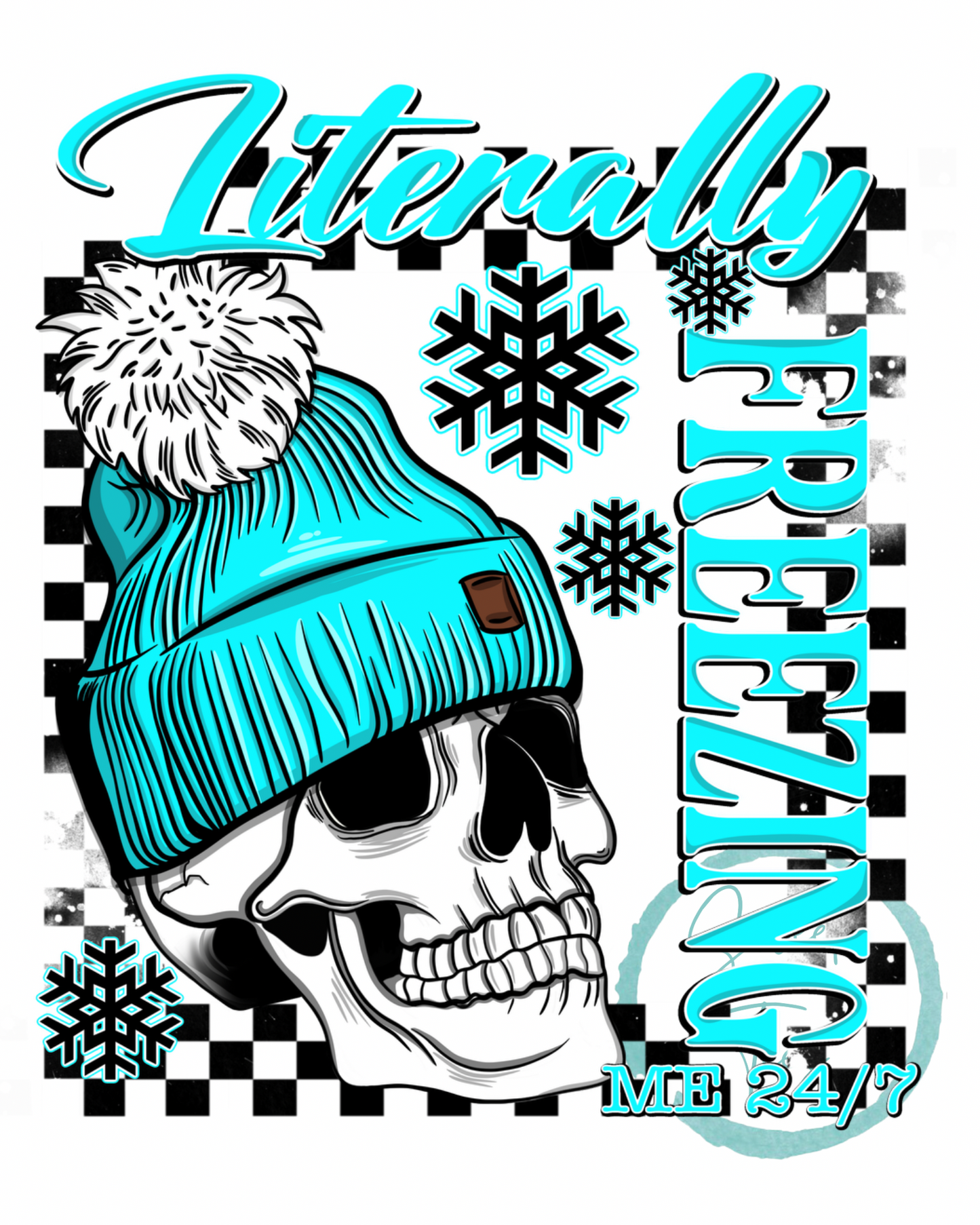 Crewneck Sweatshirt Sweater Literally Freezing Skeleton