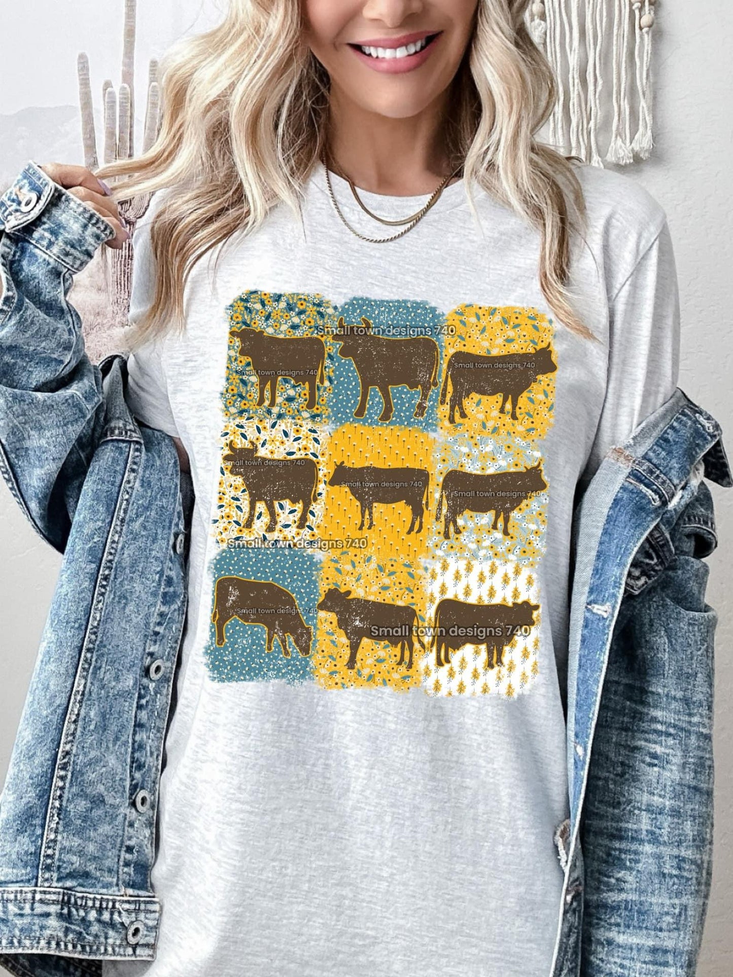 T-shirt , Farm Animal Quilt tshirt, Cow, Chicken, Bunny, Horse T-shirts