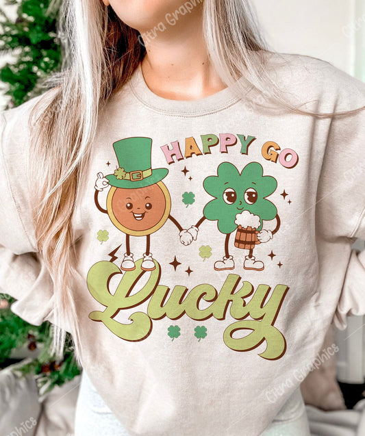 DTF Transfer Saint Patrick's Day Happy Go Lucky