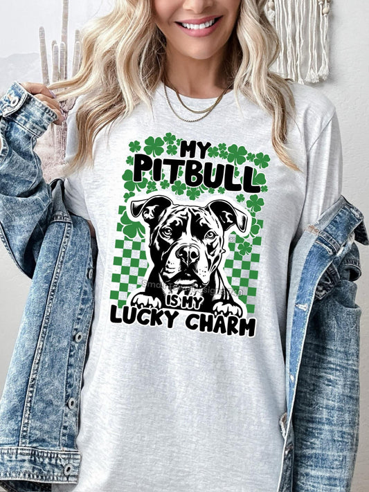 T-shirt My Pitbull Is My Lucky Charm