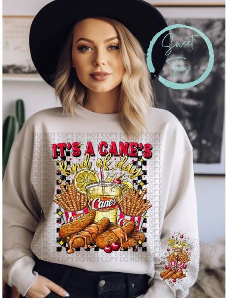 Crewneck Sweater Sweatshirt Raising Canes, Canes Chicken Fingers, Lemonade, Crinkle Fries, Fast Food, Foodie, Food, Love, Valentines Day, Unisex Sweatshirt