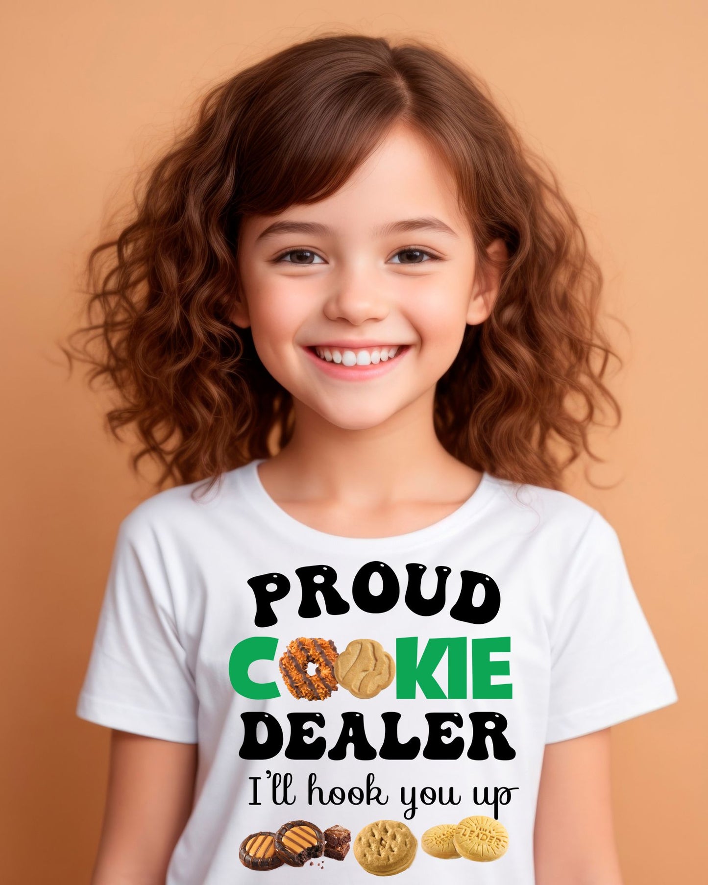 Crewneck Sweatshirt Sweater or T-shirt Girls Proud Cookie Dealer I'll Hook You Up