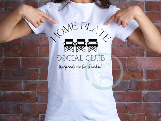 Crewneck Sweater Sweatshirt or T-shirt Home Plate Social Club Weekends Are For Baseball