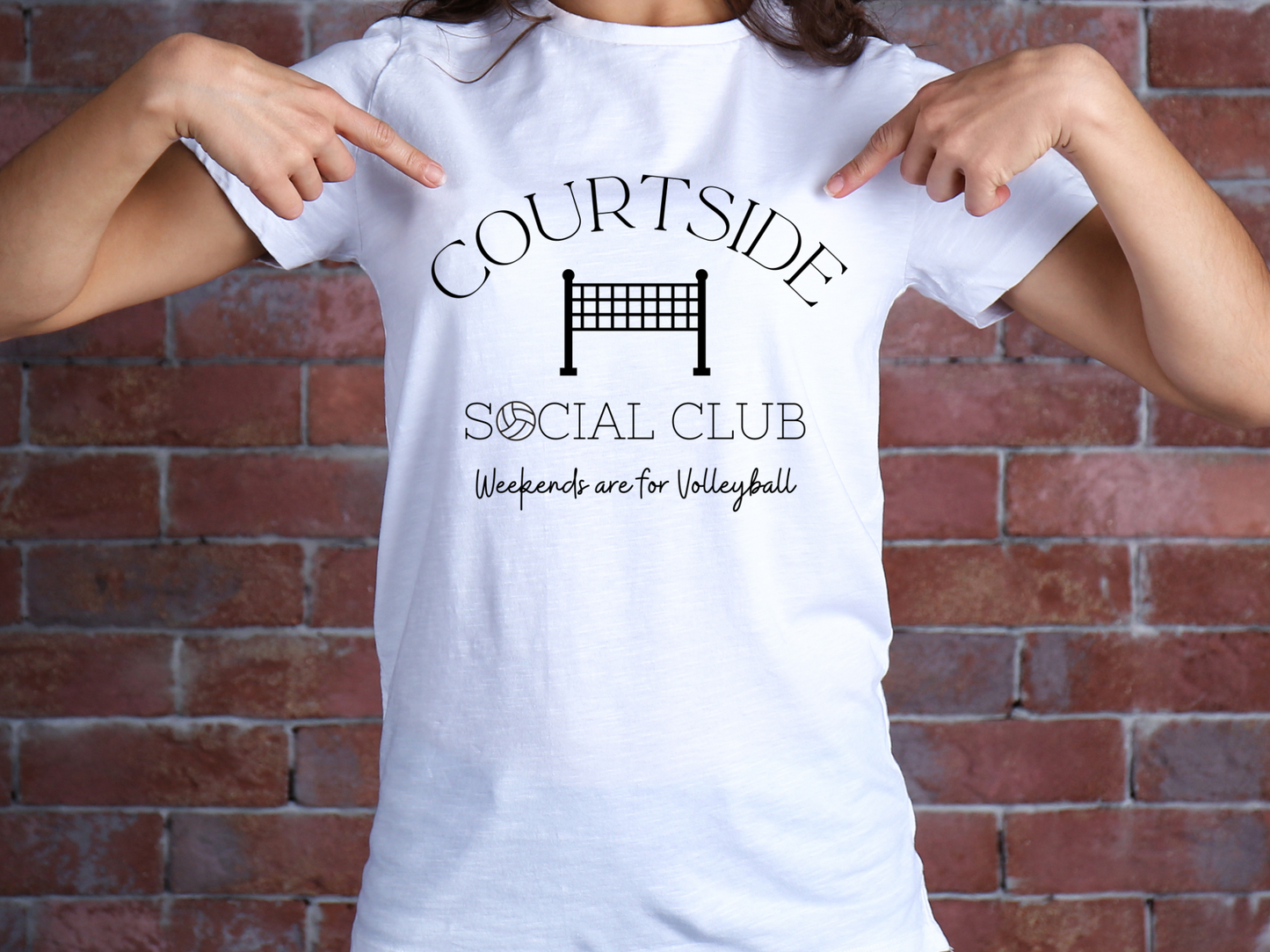 Crewneck Sweater Sweatshirt or T-shirt Courtside Social Club Weekends Are For Volleyball