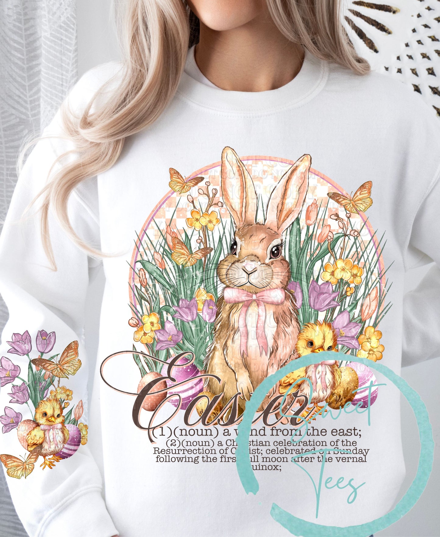 Crewneck Sweater Sweatshirt Easter Bunny Christian Apparel