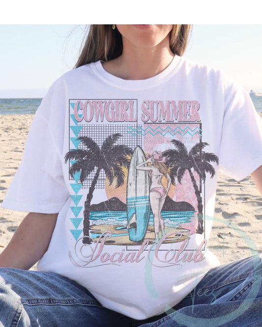 DTF Transfer Cow Girl Summer