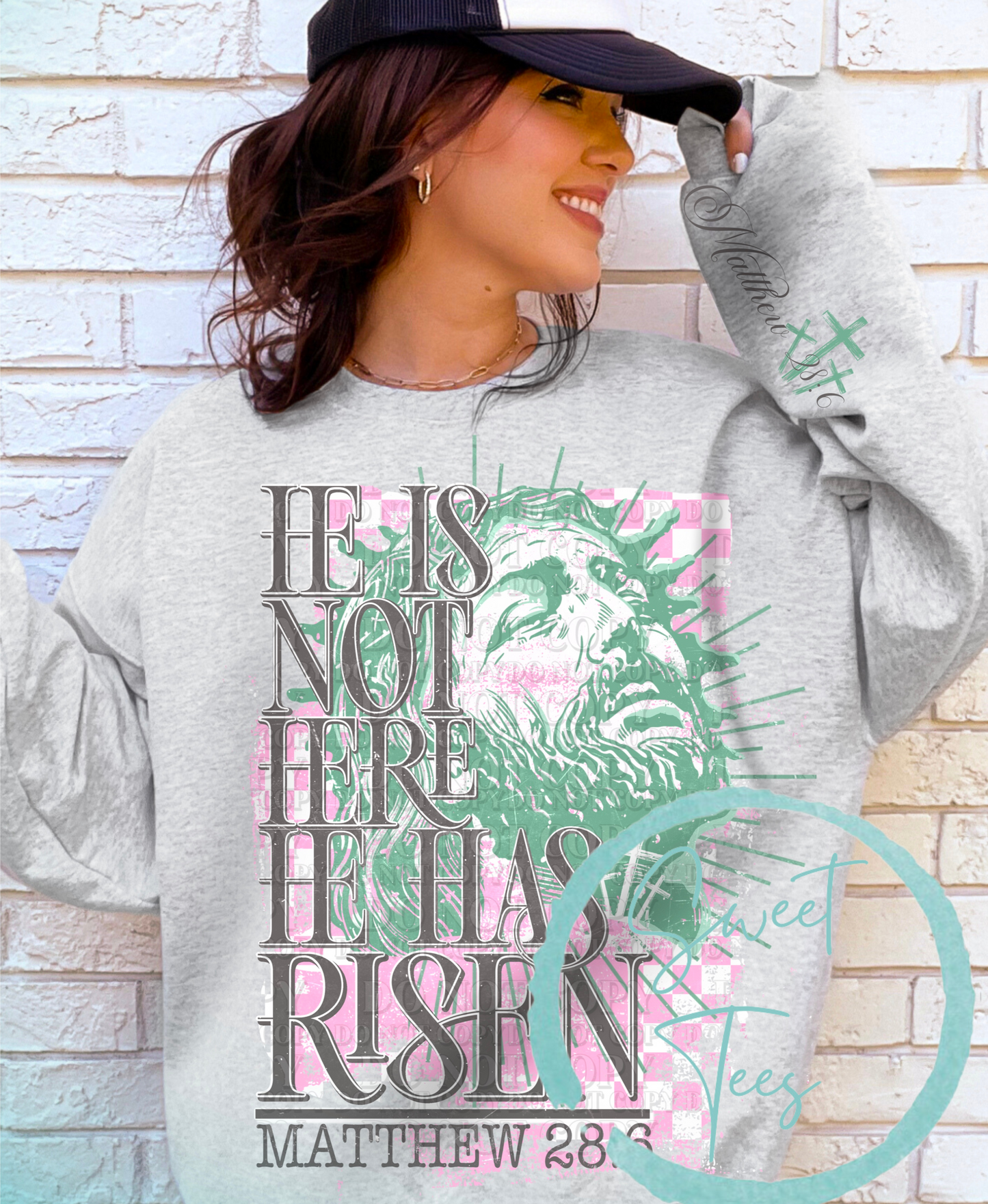 Crewneck Sweater Sweatshirt He Has Risen Easter Sweatshirt