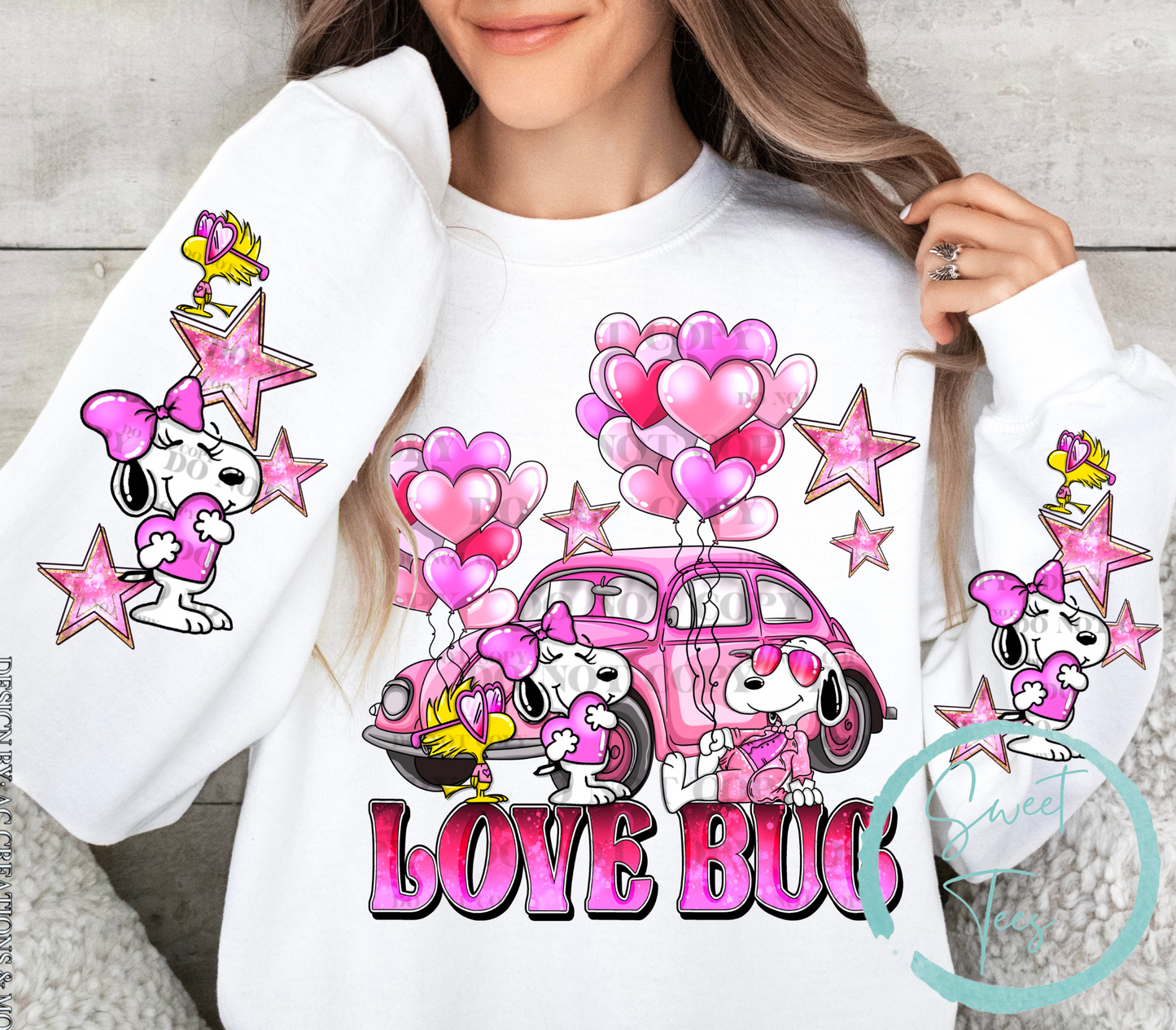 Crewneck Sweatshirt Sweater Valentine Love Bug
