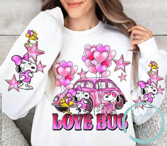 Crewneck Sweatshirt Sweater Valentine Love Bug