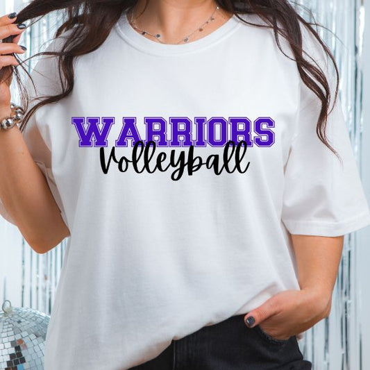 Warriors Volleyball Varsity Letter Shirt Sweatshirt