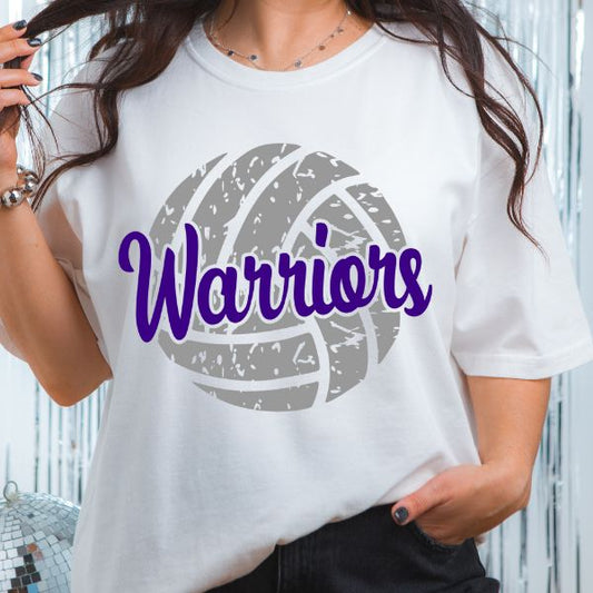 Warriors Volleyball Distressed Volleyball Shirt Sweatshirt