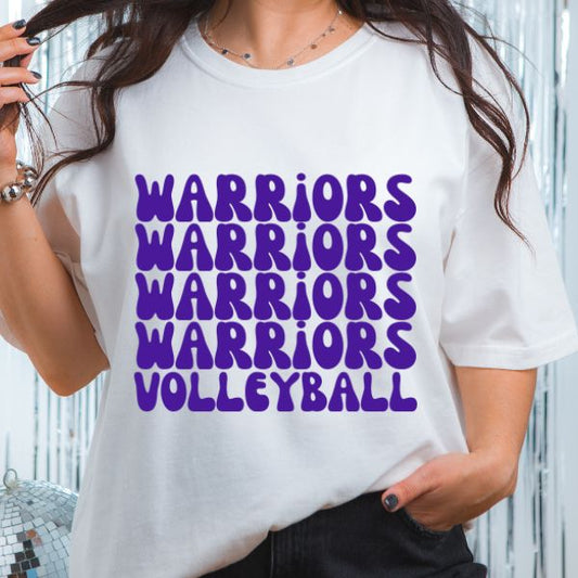 Warriors Volleyball Warriors Stacked Shirt Sweatshirt