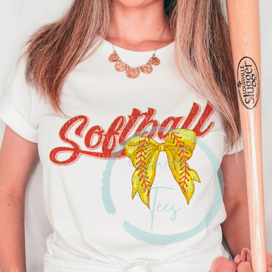 T-shirt Softball Bow