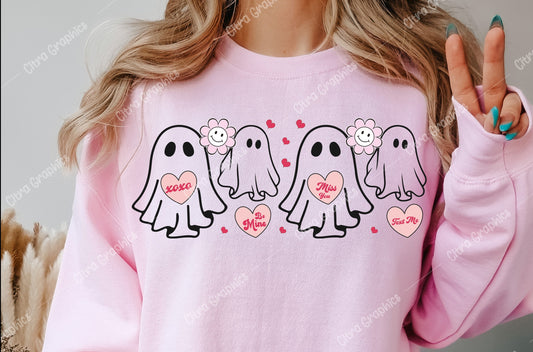 Crewneck Sweatshirt Sweater Trendy Valentine Ghosts